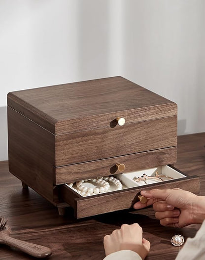 CHOSIN Wooden Jewelry Box, 3 Layer Large Jewelry Organizer - Image 4