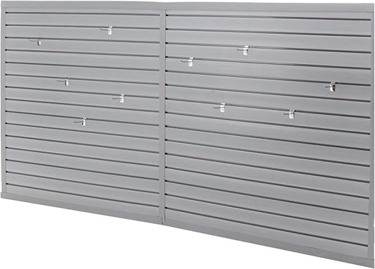 Slat Wall Paneling 8x4 FT, PVC SlatWall Panels Garage Organizer Storage System by Hohuqeri