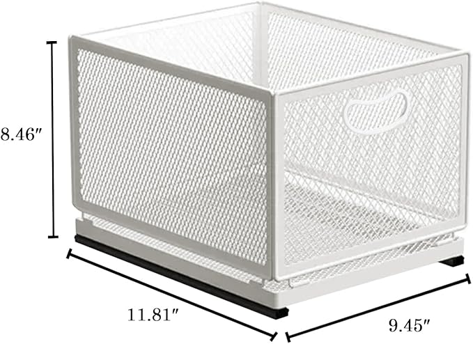 Sliding Cabinet Basket Organizer Drawer Self Adhesive Slide out Pantry Shelves - Image 2