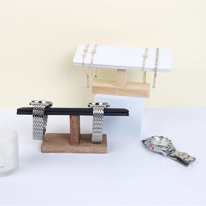 Wooden Watches Display Stands Base Watch Necklace Bracelet Organizer Rack - Image 9