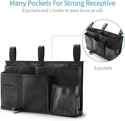 Bseash Bunk Bed Organizer, Bedside Caddy Hanging Bed Organizer Storage Bag 8 - Image 2