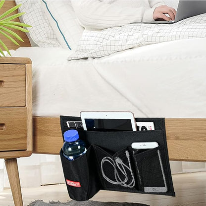 Bedside Caddy, 4 Pockets Bedside Organizer Caddy Under Mattress, Holds Water - Image 7