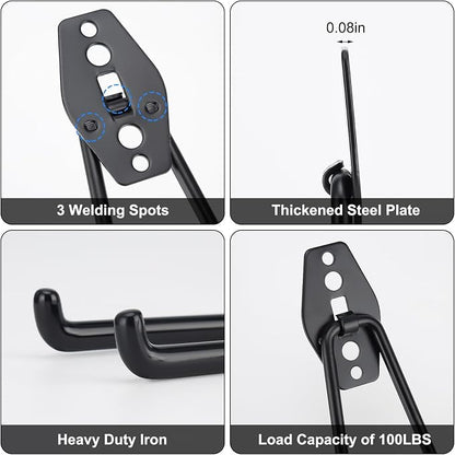 32 Pack Garage Hooks Heavy Duty, Utility Steel Garage Storage Hooks, Wall Mount - Image 2