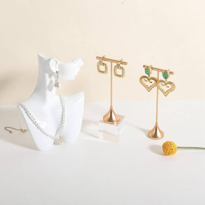 GemeShou Single Gold Earring T bar Stand, Metal earring display holder - Image 2