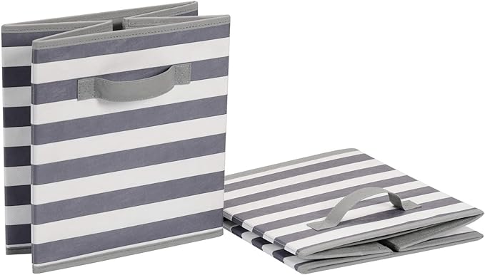 Amazon Basics Cube Organizer Storage Bins Handles, Collapsible Fabric - Image 4