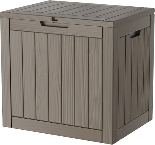 35 Gallon Resin Deck Box, Waterproof Outdoor Storage Box by Unknown