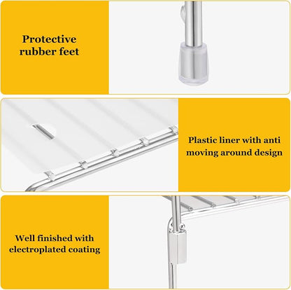 Set of 4 Kitchen Cabinet Organizer Shelves, Stackable Organizer and Storage - Image 2
