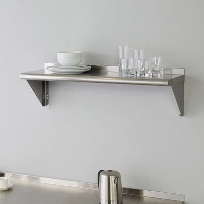 ROCKPOINT Stainless Steel Shelf 12 x 36 Inches 300lb, NSF Metal Commercial - Image 2