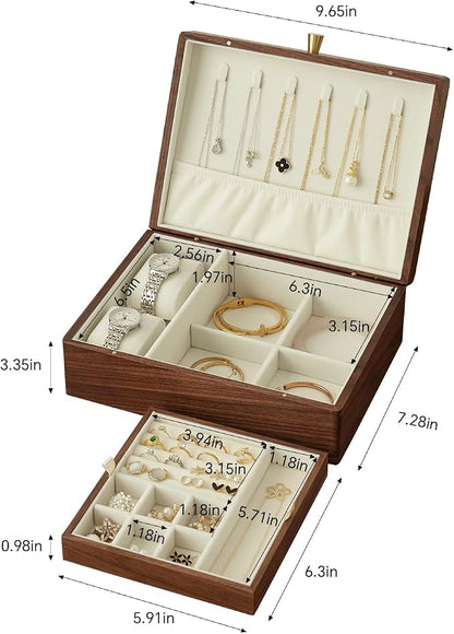 Black Walnut Wood Jewelry Box - Image 2