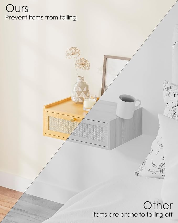 Floating Nightstand, Wall Mounted Night Stand - Image 4