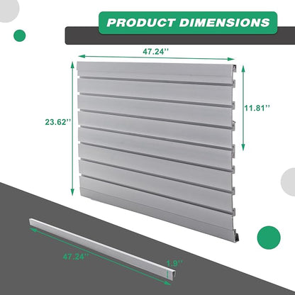 Slat Wall Paneling 4x2 FT, PVC SlatWall Panels Garage Organizer Storage System - Image 3