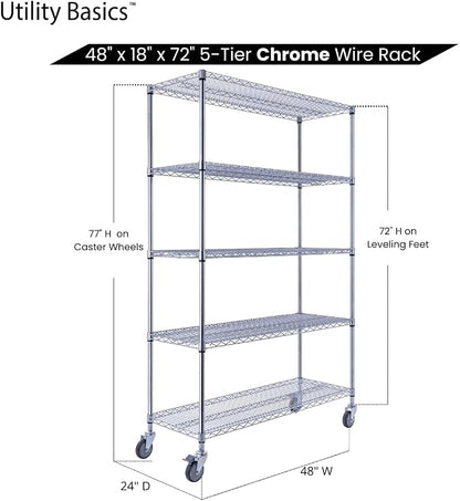 NSF Commercial 5-Tier Wire Shelving - Image 7