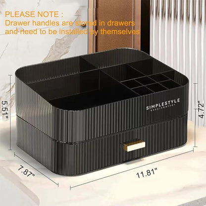 MIUOPUR Makeup Organizer with Stackable Drawers, Bathroom Vanity Organizers and - Image 5