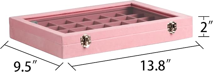 Frebeauty Velvet Jewelry Tray, 35 Grid Jewelry Organizer - Image 3