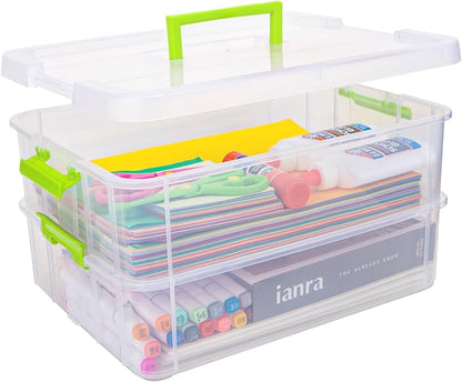2 Layer Plastic Storage Containers by Focusonefficientstorage