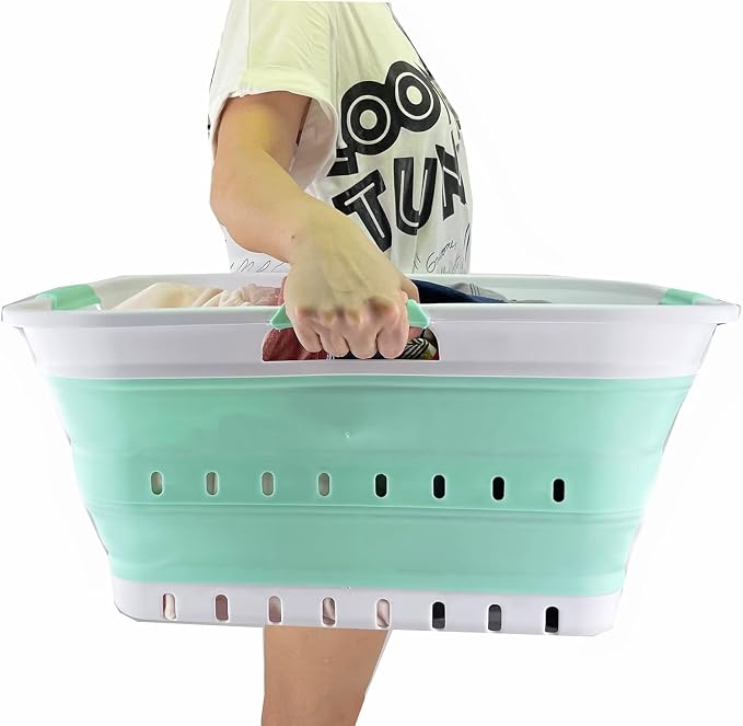 SAMMART 42L Collapsible Plastic Laundry Basket - Image 8