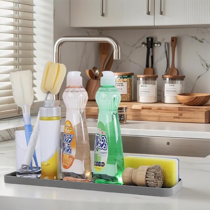 Silicone Organizer Tray for Kitchen Sinks and Bathrooms. Dishwasher-Safe - Image 2