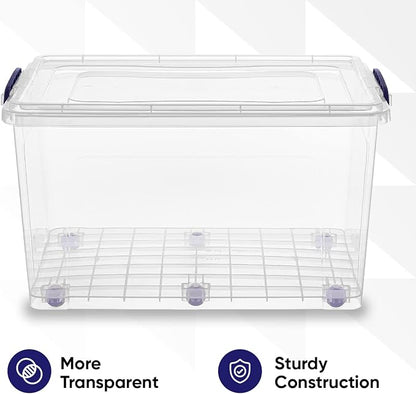Superio Storage Bins with Lids- Clear Boxes - Image 7