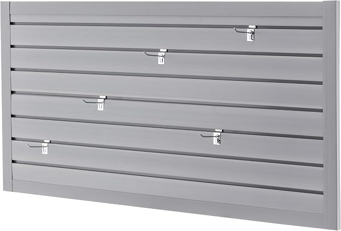 Slat Wall Paneling 4x2 FT, PVC SlatWall Panels Garage Organizer Storage System by Hohuqeri