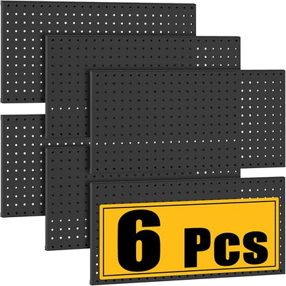 PBHEPJ 6 Pcs Metal Pegboard Panels, Heavy Duty Peg Boards by PBHEPJ