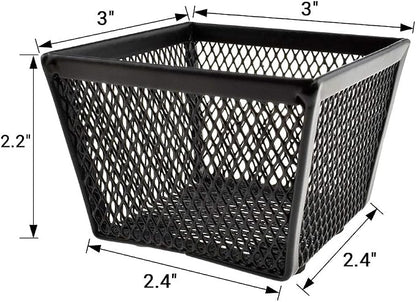 HAHIYO Stackable Paper Clip Mesh Holder Cup 2.2" Height 4 Pack Sturdy Paperclip - Image 3