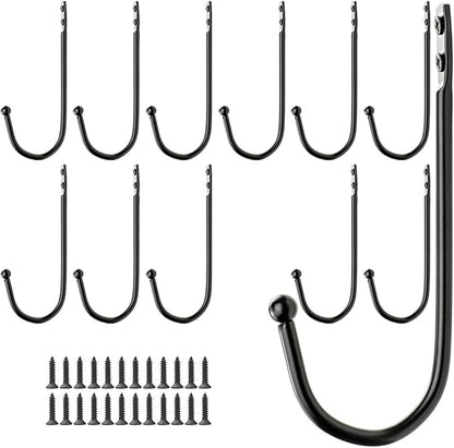 Wall Mounted Single Hook Wall Hanger Key Holder Wrought Iron Coat Hat Hooks by Unknown