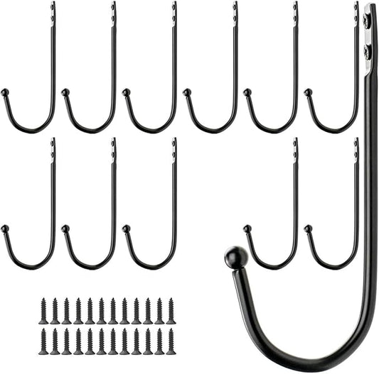 Wall Mounted Single Hook Wall Hanger Key Holder Wrought Iron Coat Hat Hooks by Unknown