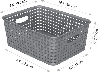 WYT Weave Storage Organizer Baskets, 10.1" x 7.55" x 4.1" - Image 2