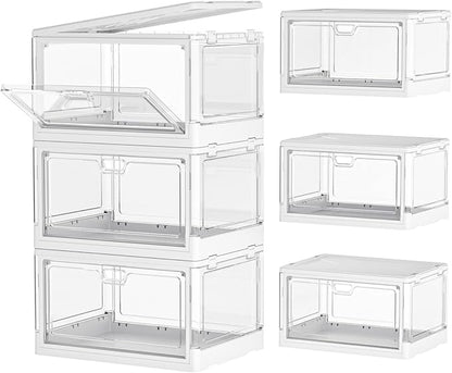 Clear Storage Bin with Lid 3 Pack 【Stackable & Sturdy】 Plastic Multifunctional by Kmiectse