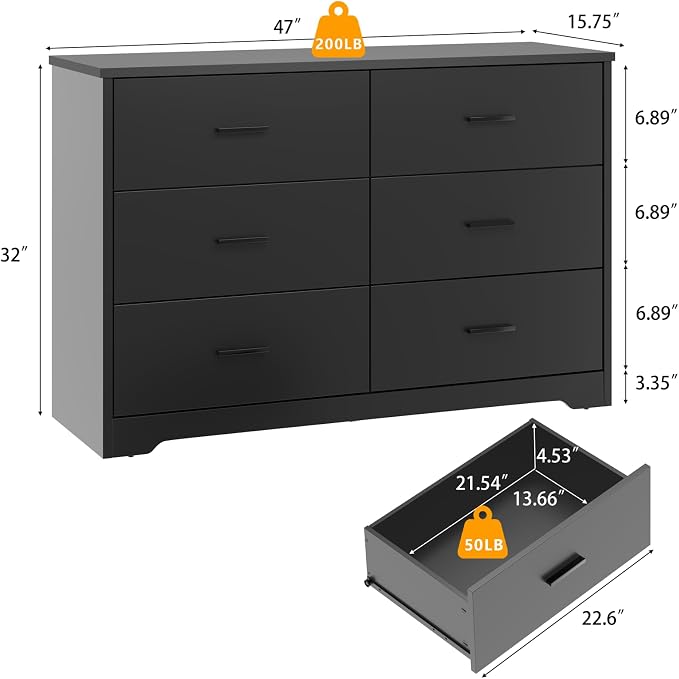 LIDYUK Dresser for Bedroom, Wood Dresser - Image 2