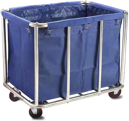 Commercial Laundry Cart with Wheels, 11.35 Bushel Large Laundry Tumbler with - Image 9