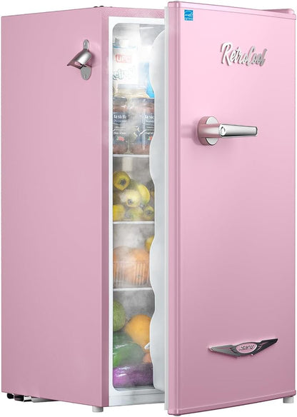 Upstreman 3.2 Cu.Ft Retro Mini Fridge by Upstreman