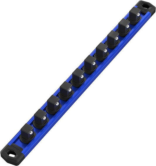 WORKPRO Magnetic Socket Organizer, 1/2-Inch Drive Aluminum Alloy Socket Rail by WORKPRO