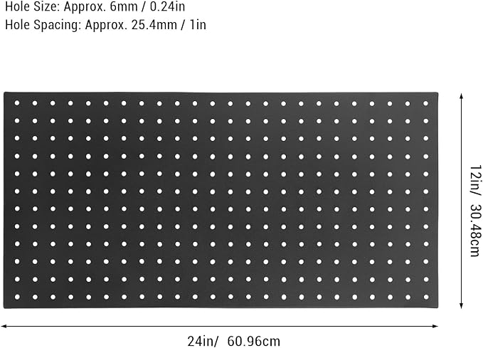 Fydun Metal Pegboard Wall Panels Steel Modular Peg Board Organizer Garage - Image 4
