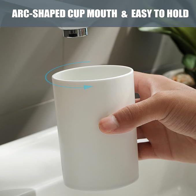 Bathroom Tumbler 10.5oz Reusable Unbreakable Toothbrush Cup 300ml - Image 4