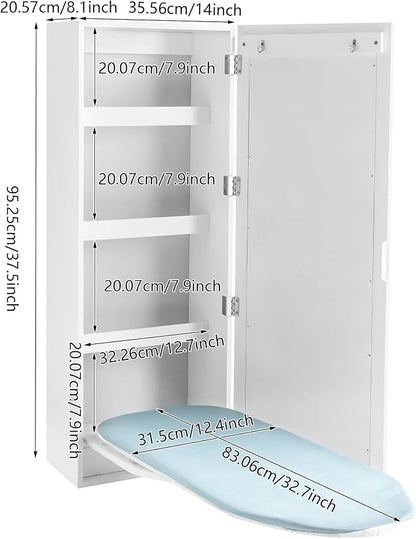 Space-Saving Wall Mounted Ironing Cabinet - Image 2