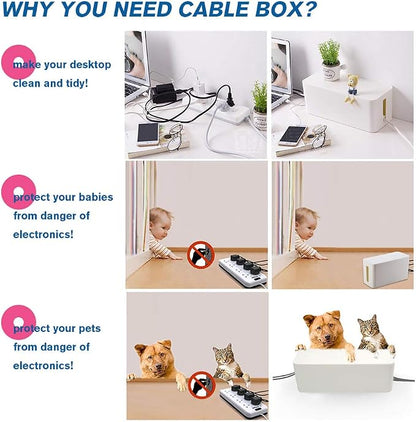 Cable Management Box Organizer, - Image 4