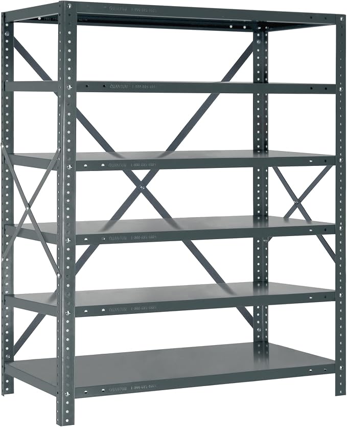 Quantum Storage Systems 39-1236-6 IRONMAN Solid Heavy Duty 6 Shelves 39" H x by QuantumStorageSystems