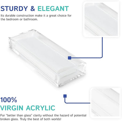 Huang Acrylic Clear Hand Towel Tray 11"x4" | - Image 5