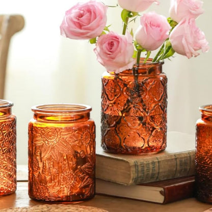 ANSQU Set of 2 Vintage Glass Kitchen Storage Counter Jar, 23.7 FL OZ Candy Jars - Image 7