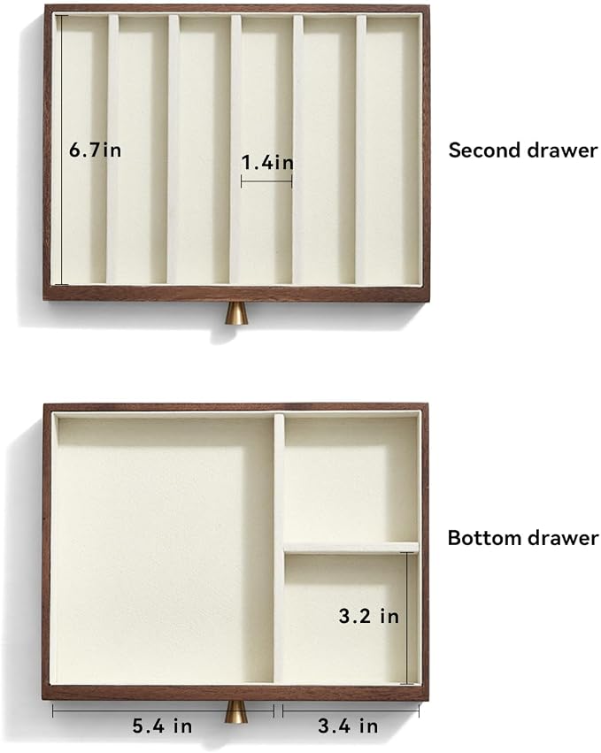 CHOSIN Black Walnut Wooden Jewelry Box - Image 6
