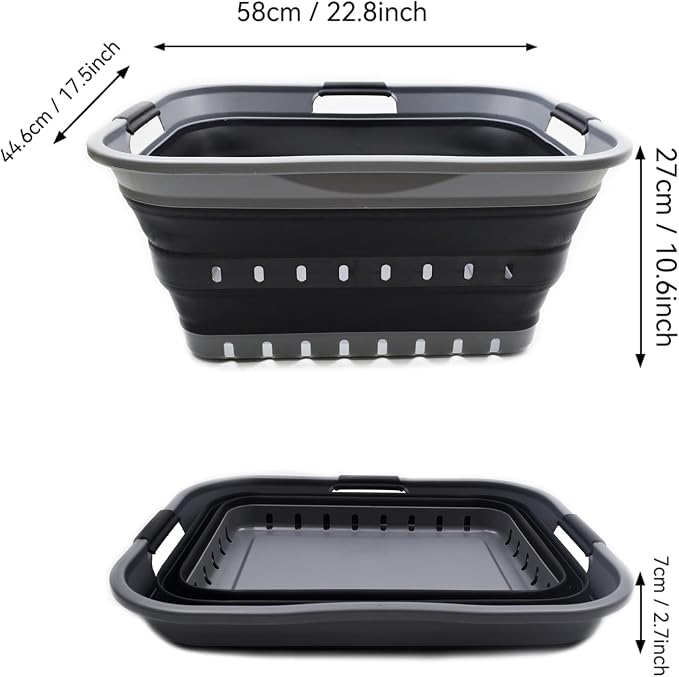 SAMMART 42L Collapsible Plastic Laundry Basket - Image 3