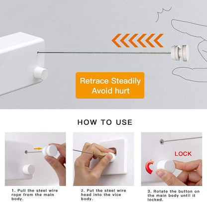 BESy Retractable Clothesline ABS case+Aluminum Dryer - Image 3