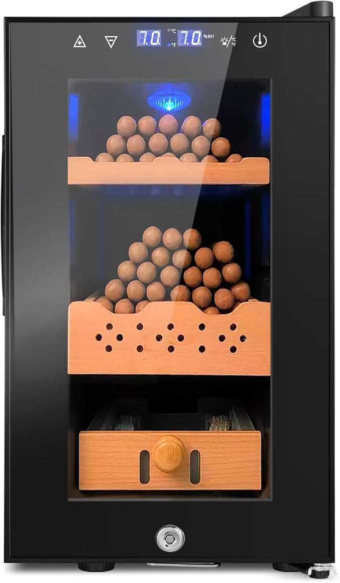 25L Cigar Electric Humidor, Thermostatic Electric Cooler Cabinet - Image 8