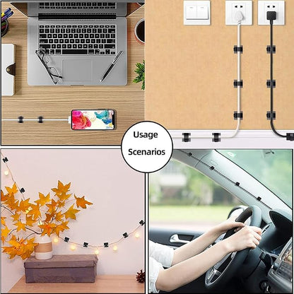 100 PCS Adhesive Cable Clips Cord Organizer, Wire Holder - Image 6