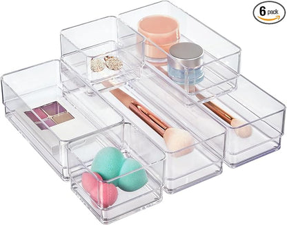 STORi SimpleSort Drawer Organizer Bins 6 pc Set, Bathroom Organizers and Storage by STORi