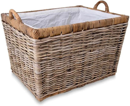 The Basket Lady Lift-Off Lid Wicker Storage Basket, 20 in L x 15 in W x 14 in H - Image 5