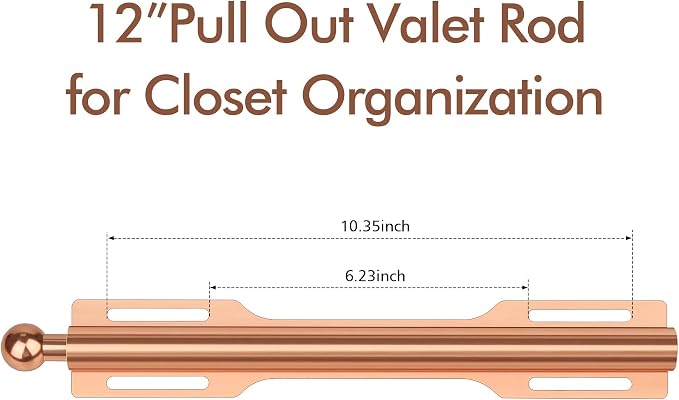 FIRJOY 12" Valet Rod for Closet Pull Out - Image 3