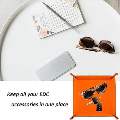 siduater Valet Tray Desktop Storage Organizer – Vegan Leather Catchall Tray - Image 2