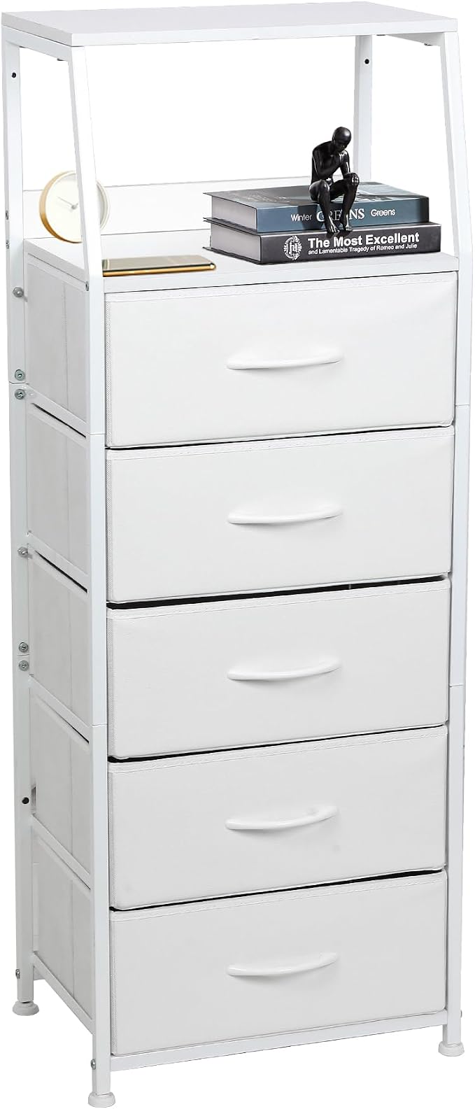 Dresser for Bedroom, Fabric Nightstand Tall Dresser & Chests of Drawers by Unknown